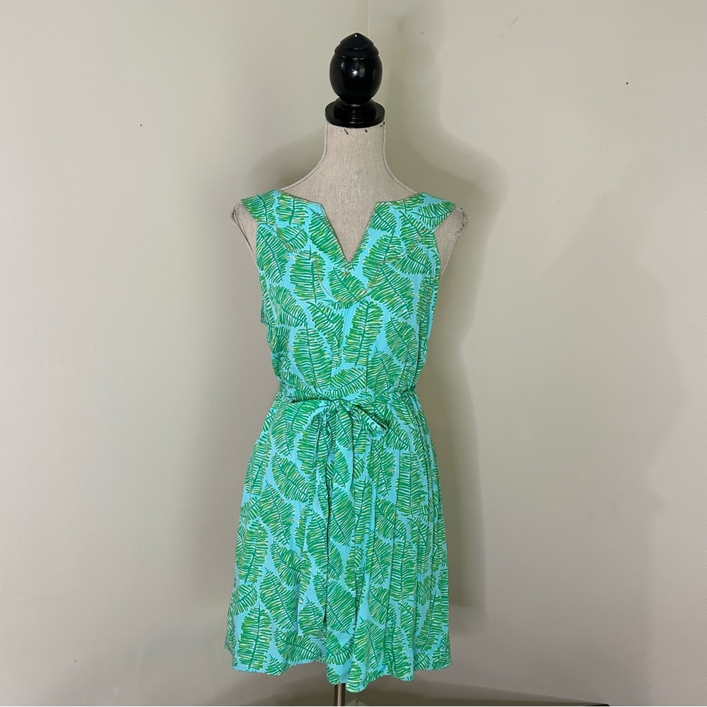 Lilly Pulitzer Green Leaf Print Dress